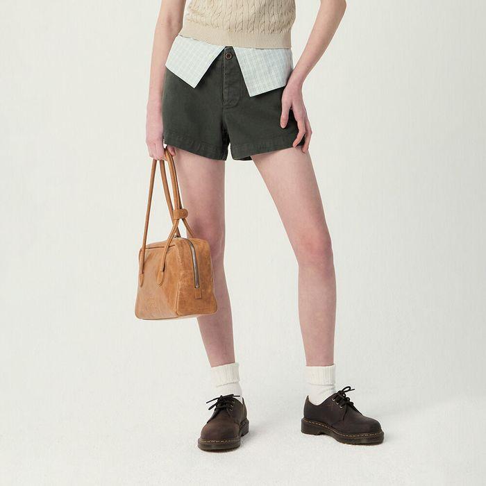 JUNE DENIM SHORTS (KHAKI)