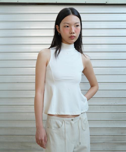 엔써이즈예스(ANSWER IS YES)  Polka crepe Sleeveless Top cream - 사이즈 & 후기 | 무신사