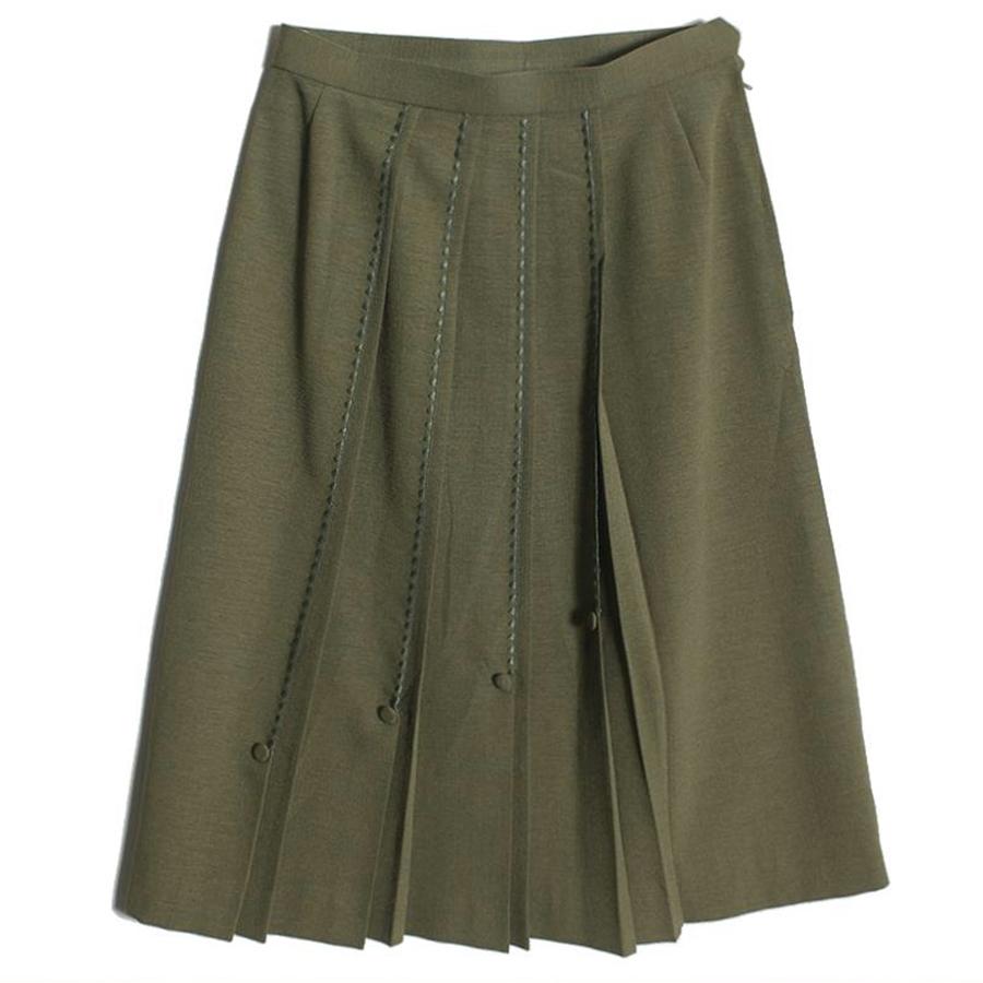 tuck wide skirt