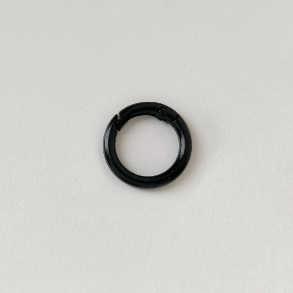 key holder&charm open ring_black