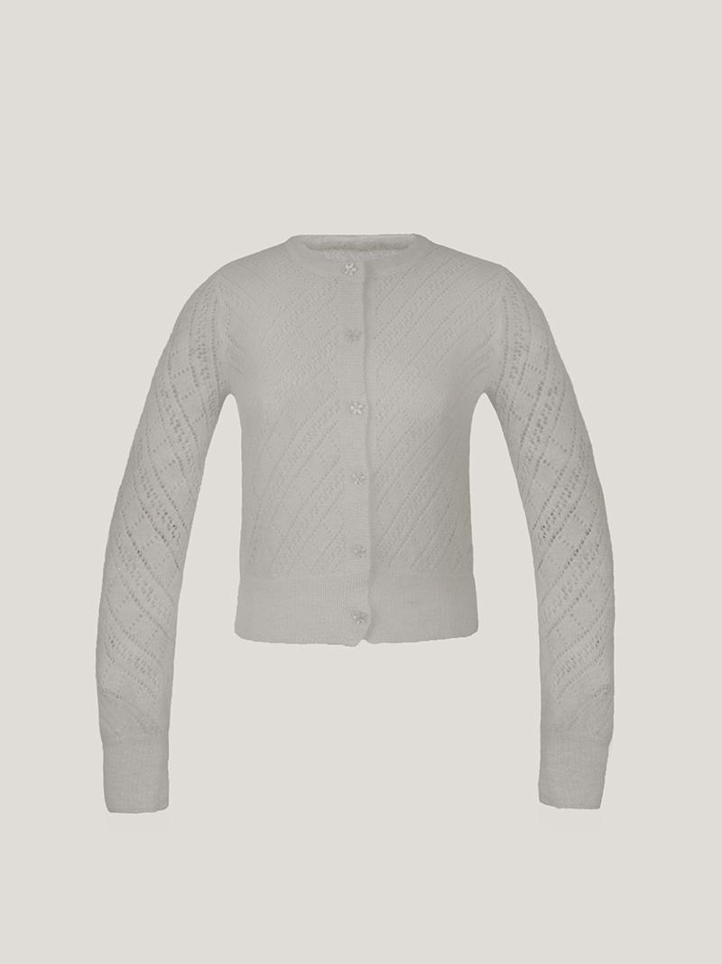 [반티아181] 레이스 알파카 스카시 가디건