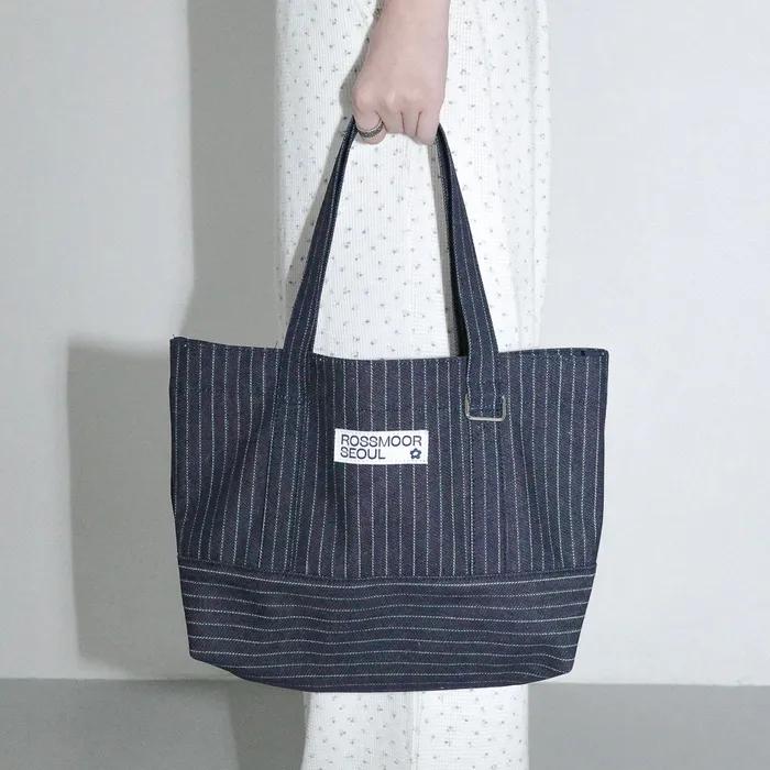Dark denim mini tote bag