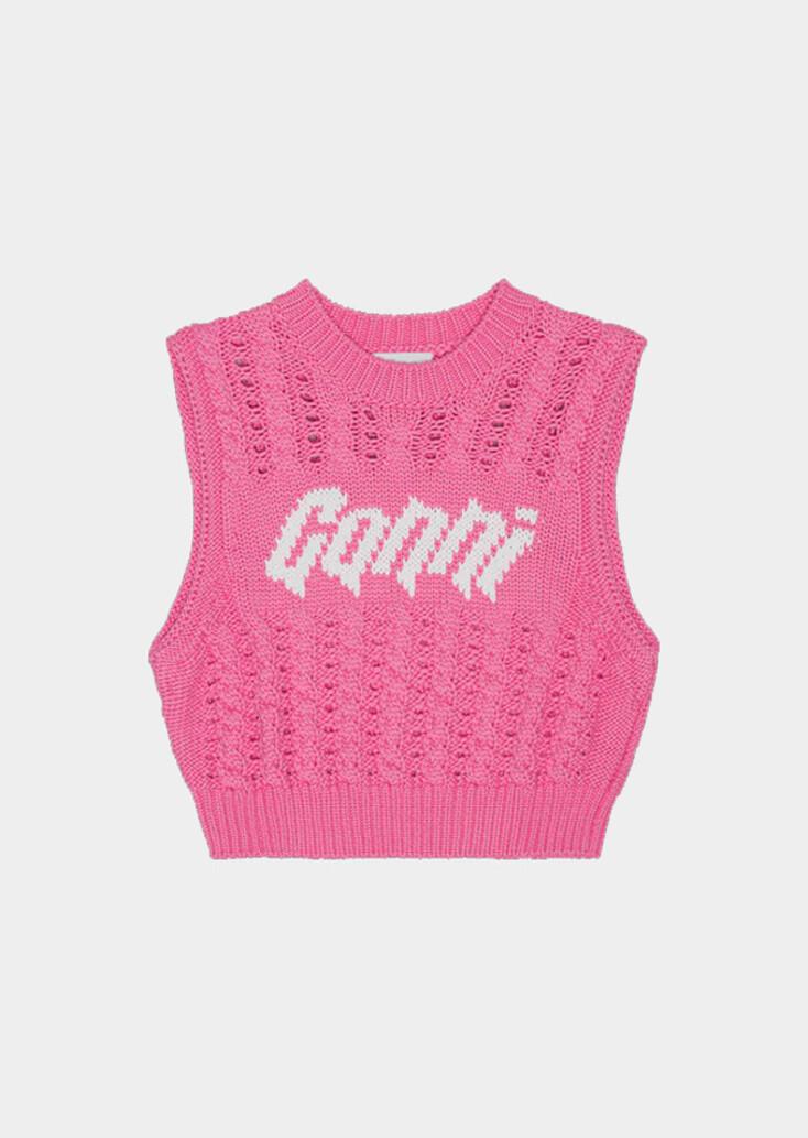 ROPE CROPPED VEST(PINK)