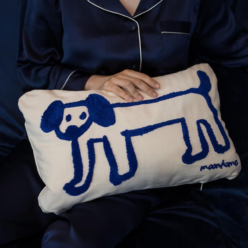 creahome 크레아홈 blue 블루 라인 댕댕이 유니크 멍멍 쿠션