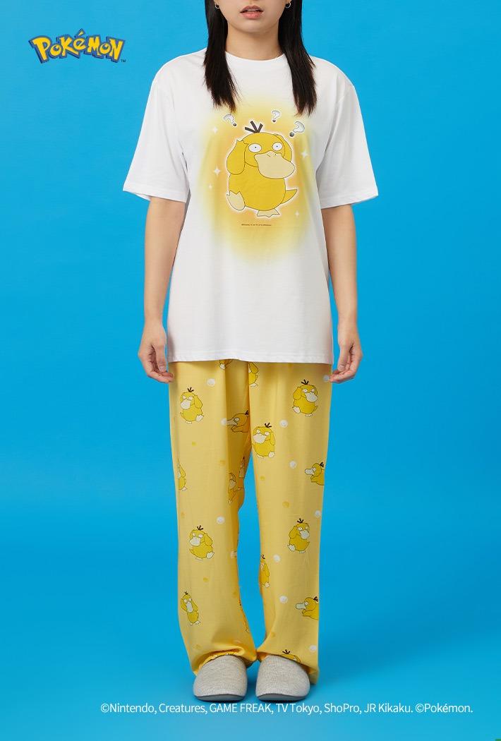 (포켓몬) 둘이 입으면 더 귀여운 포켓몬 티셔츠 파자마(YELLOW)_SPPPD49U10