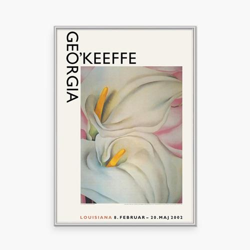 GEORGIA O'KEEFFE — TWO CALLA LILIES ON PINK 1928