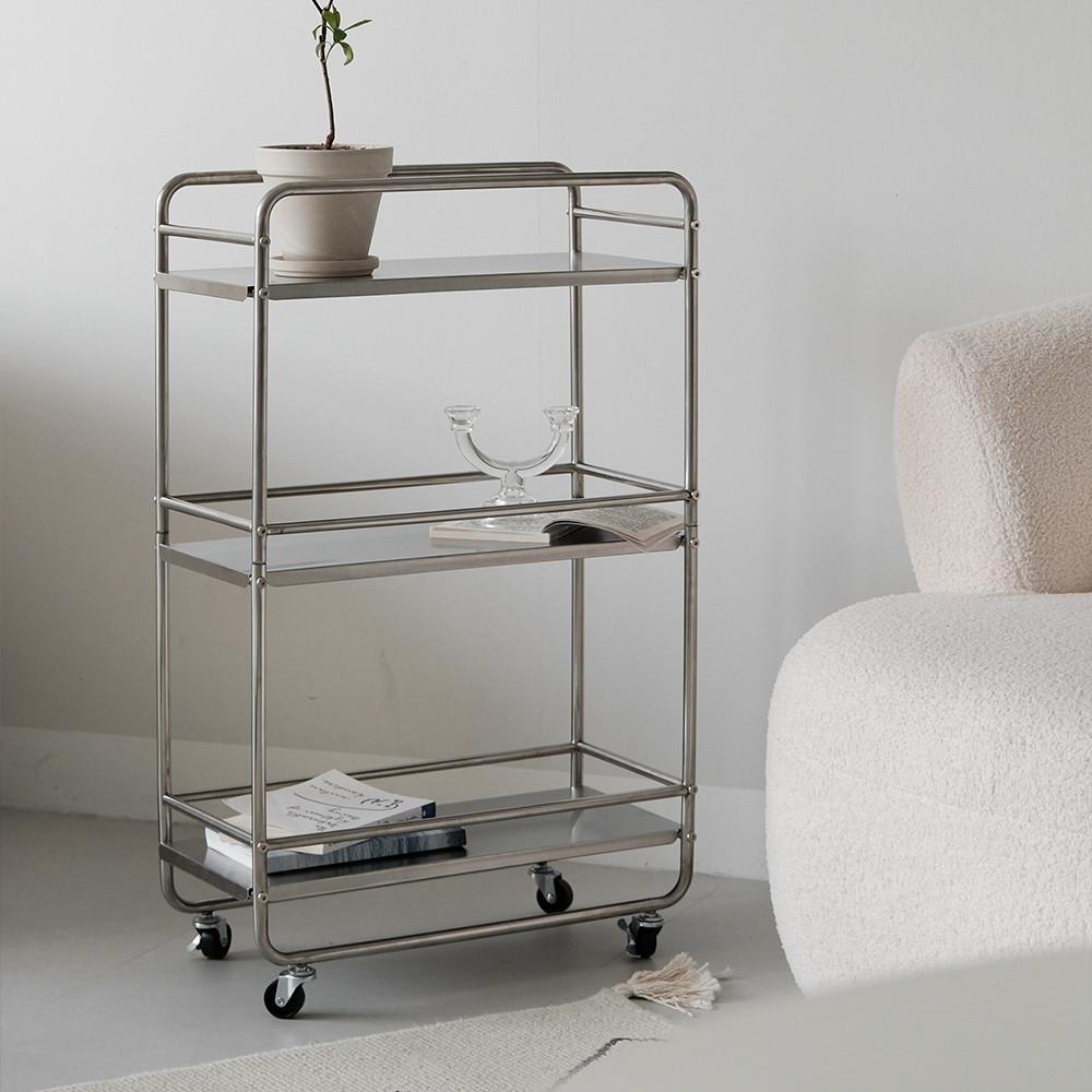 미드센츄리 스텐 트롤리 3단 카트