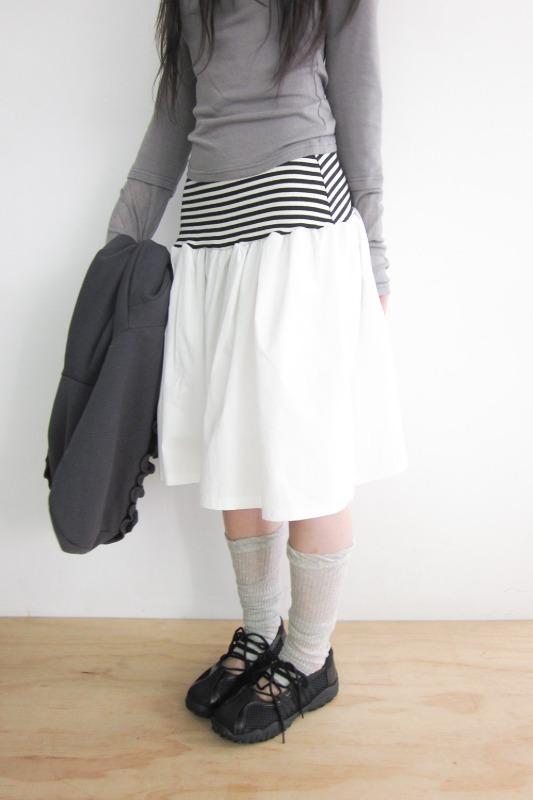 히피디피 twin stripe skirt (3color)
