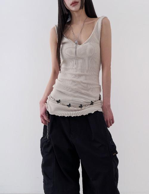 flow deep v long sleeveless