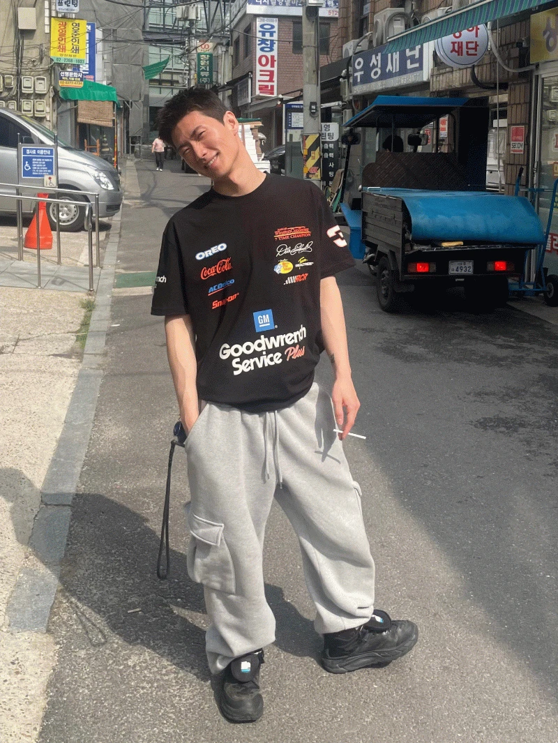 [문의폭주] Race sponsor half T (2 color)