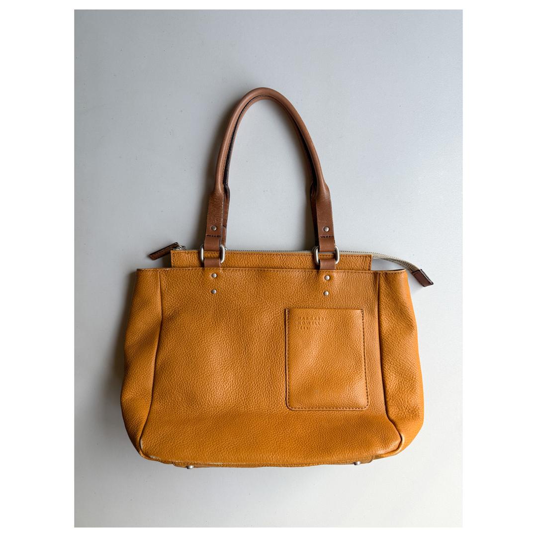 MARGARET HOWELL - Leather Tote Bag M (Yellow Camel)