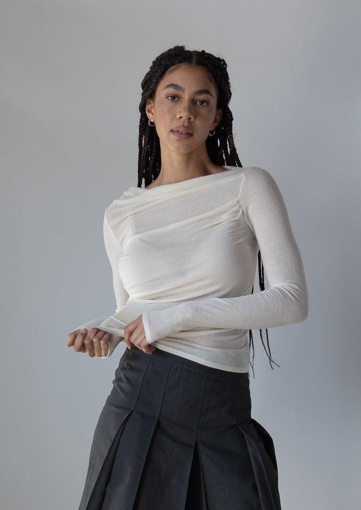 Drew Top - L / Vanilla