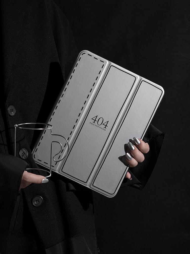 수심 Silver Error Case 아이패드 케이스 심플 투명 실버 펜슬 수납 에어