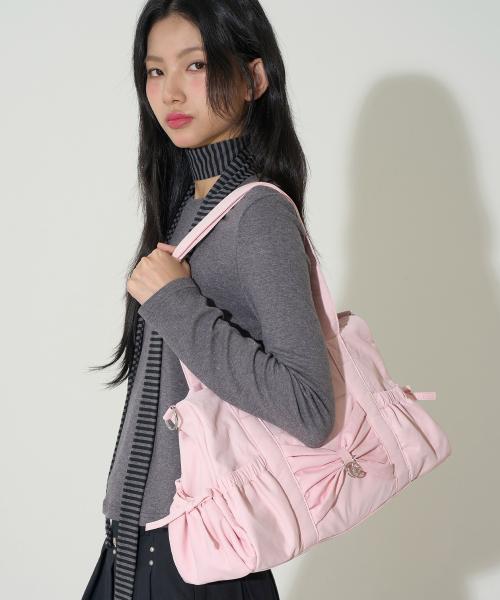보우 포티 더플 백 핑크