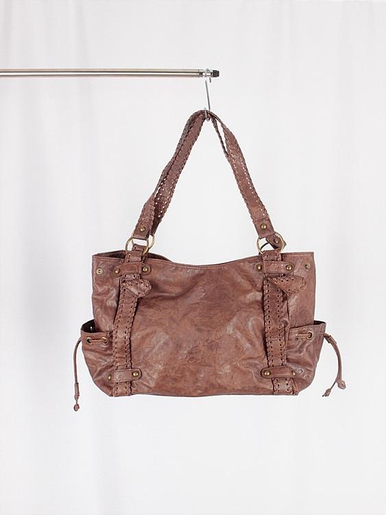 fake leather shoulder bag