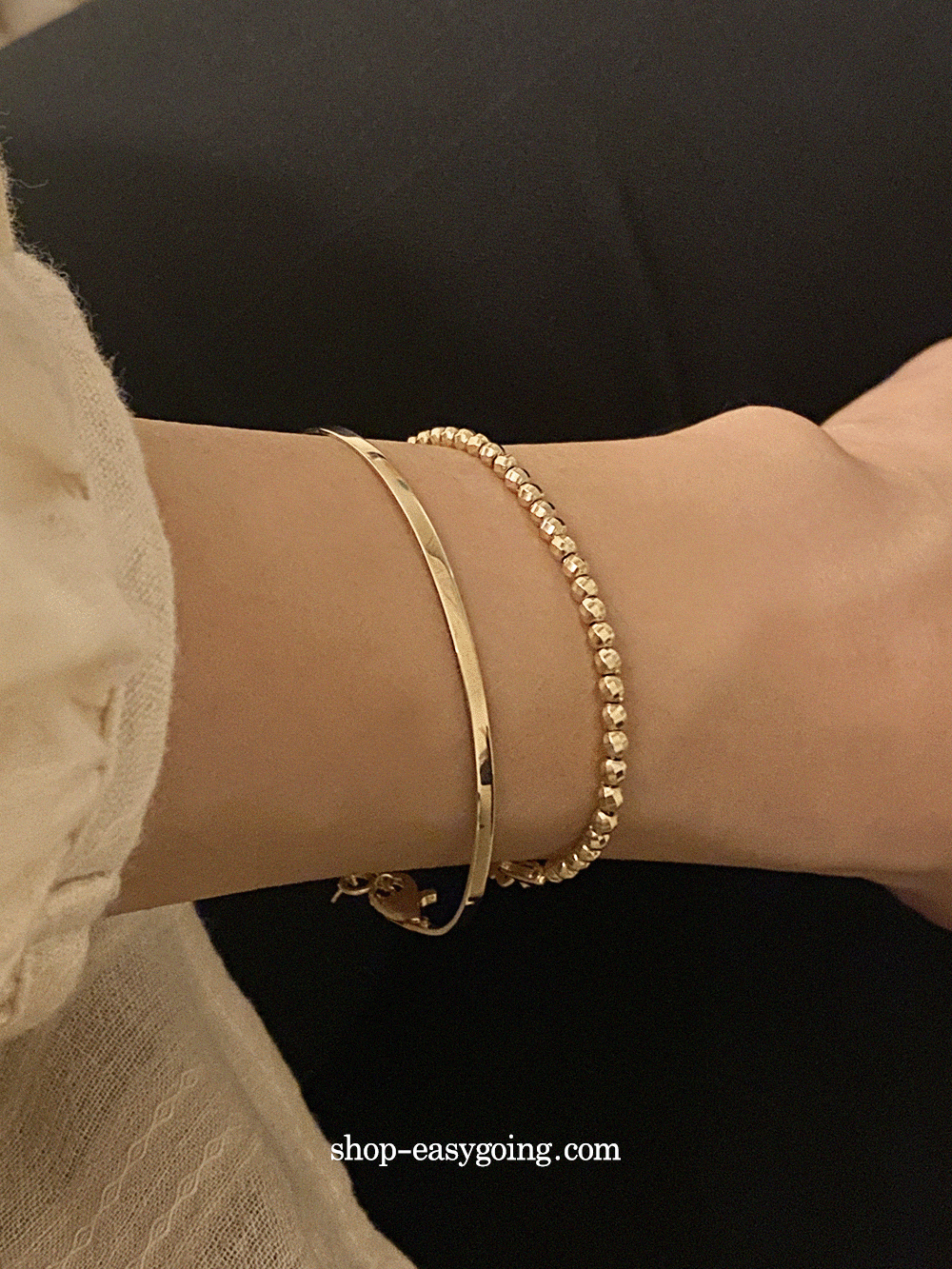 14k/18k 플랫 텐션 뱅글