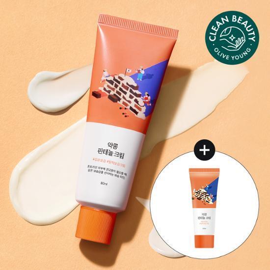 [보습장벽] 라운드랩 약콩 판테놀 크림 80ml 기획 (+약콩 크림 20ml)