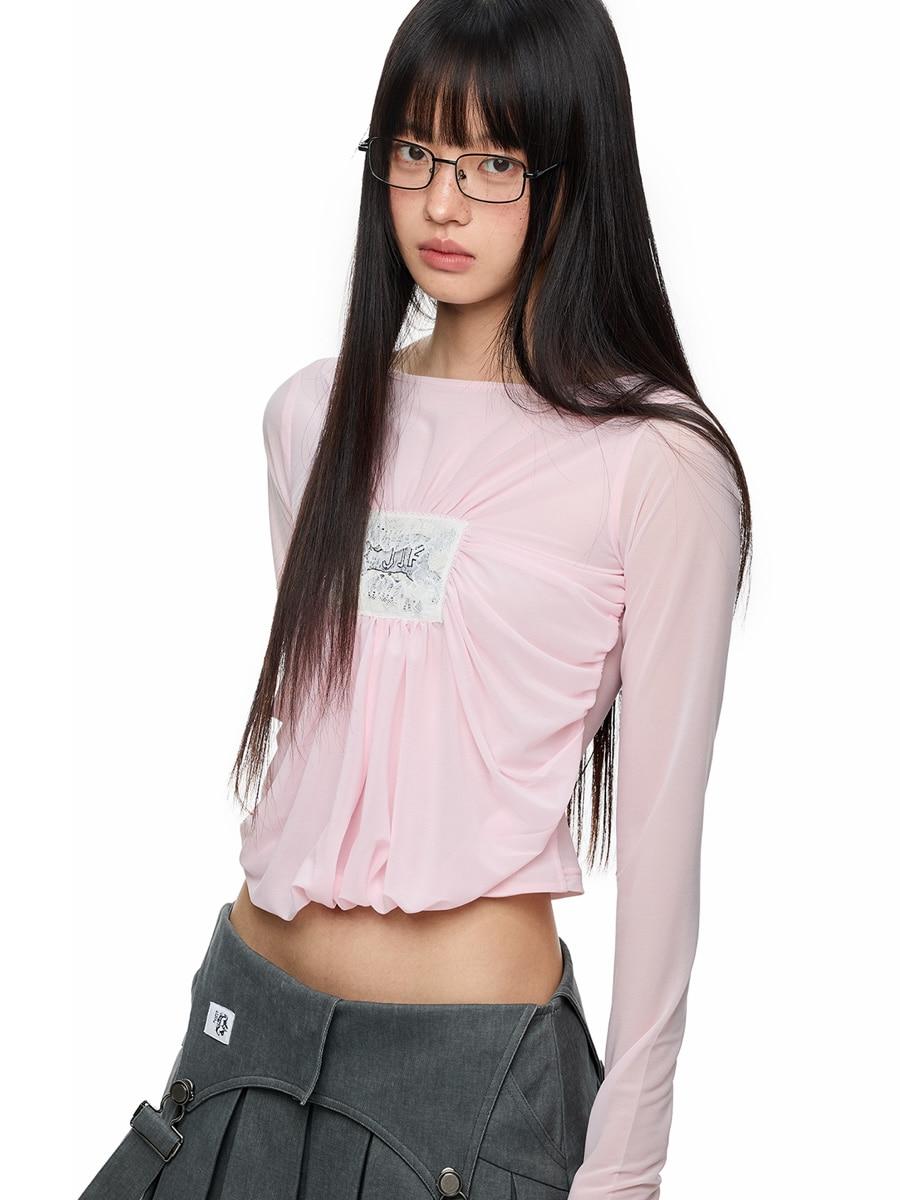 JIKOO Fun Bubble Spicy Pleats Top