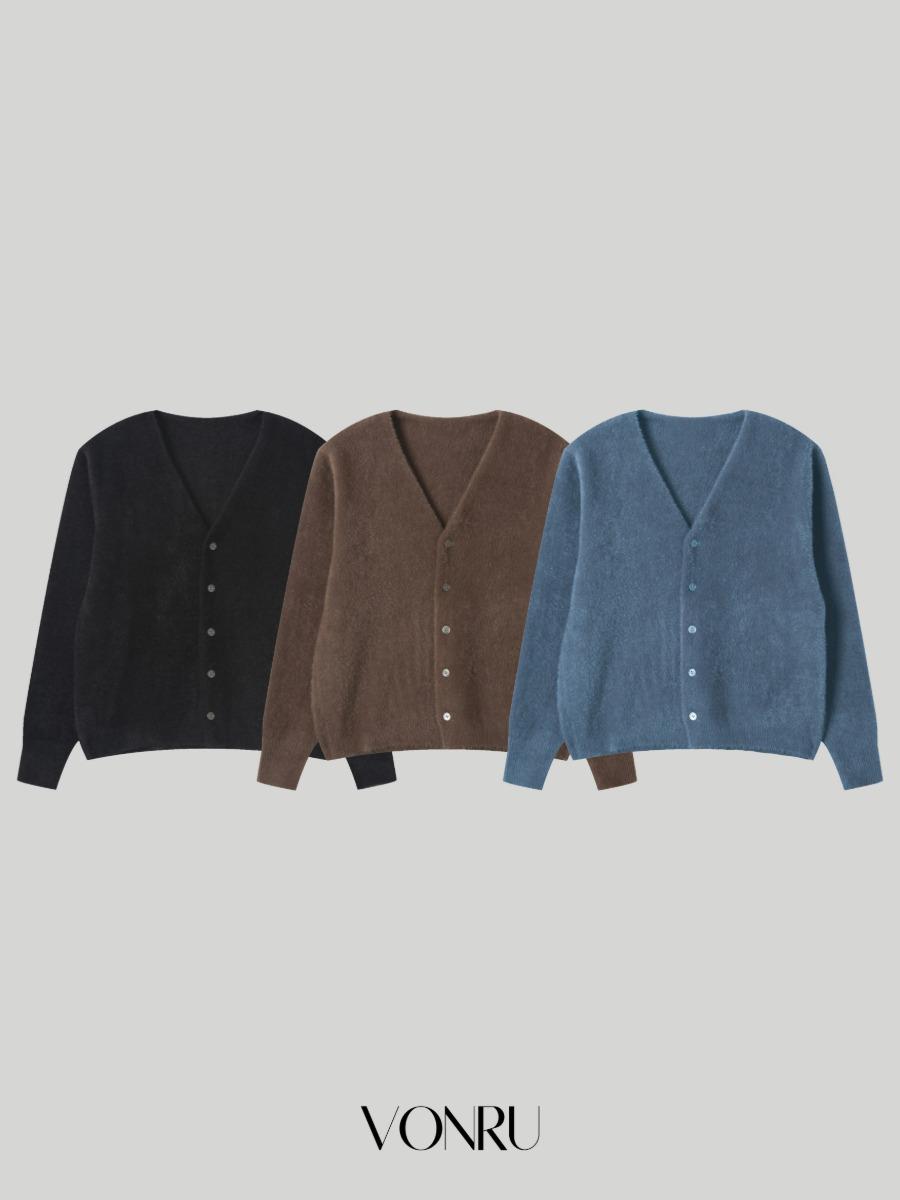 [vonru] V-pokpok cardigan (3color)