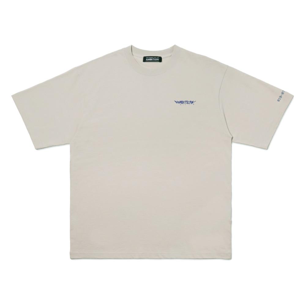 [AMBITION MUSIK] NEW LOGO TEE (SAND / BLUE)
