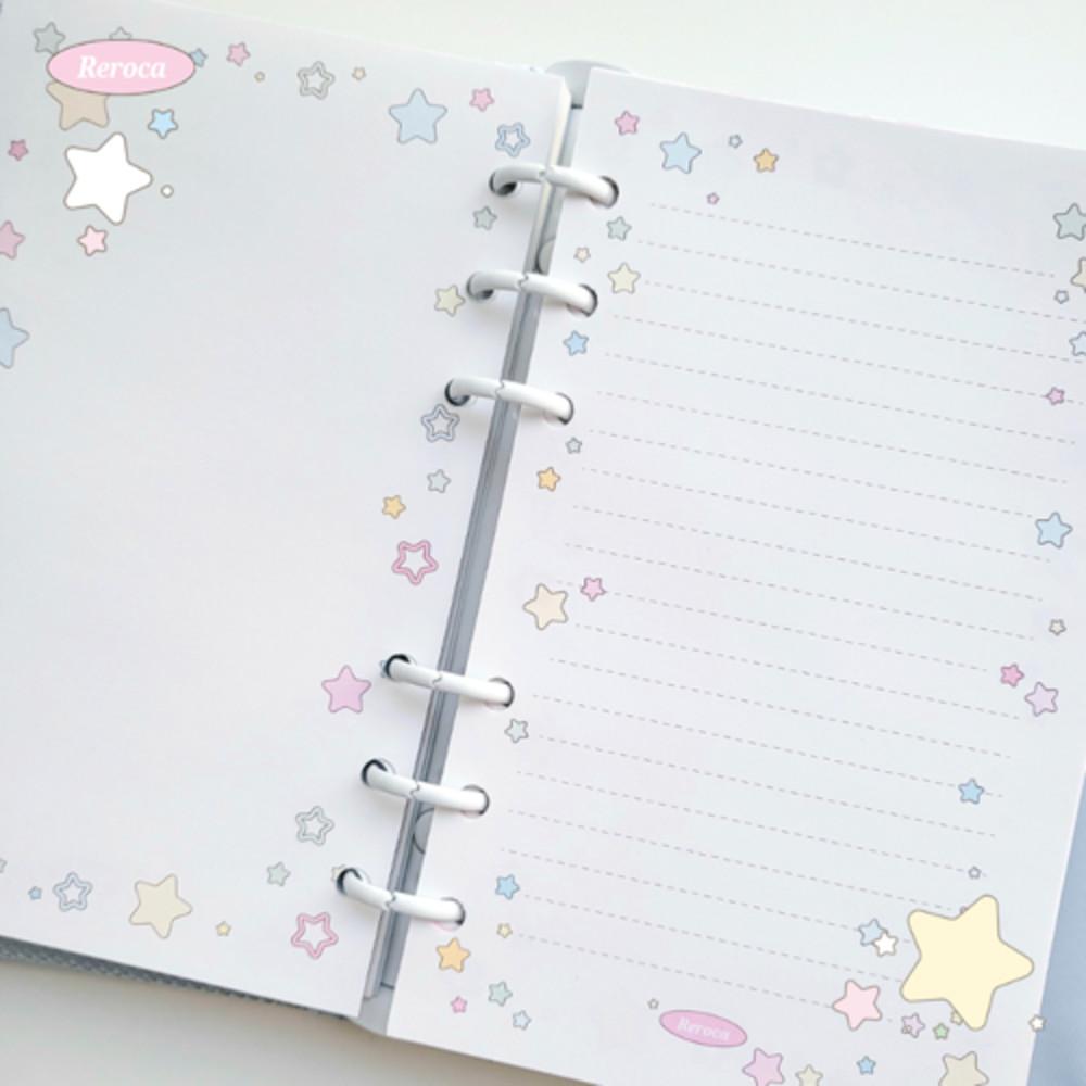 레로카 A6 별사탕 양면 다이어리 속지 메모지 세트
