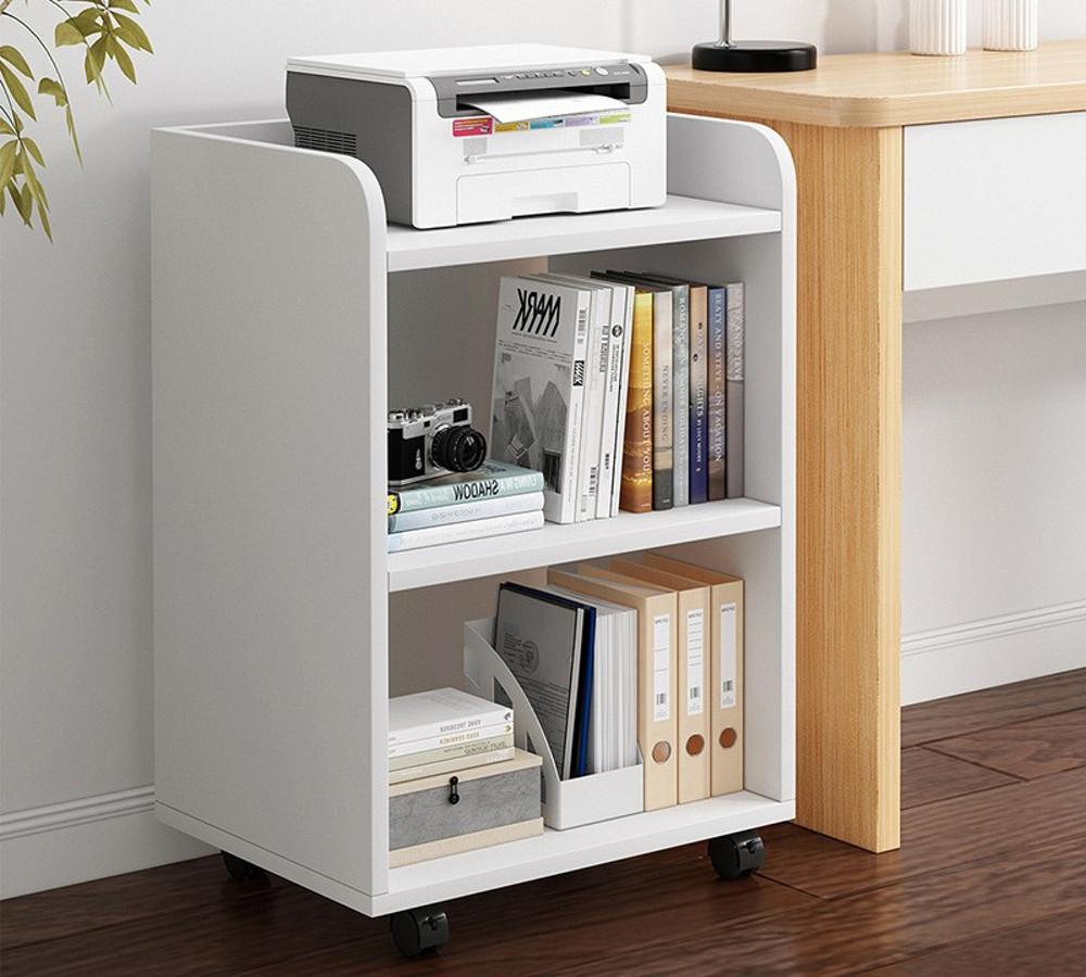 책상밑선반 책꽃이 작은 책상아래수납 트롤리 틈새-45x24x68cm