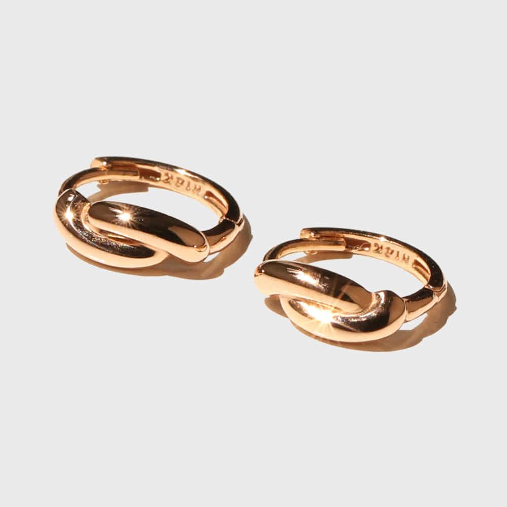 [셀럽 착용] 니트 데일리 심플 링 귀걸이