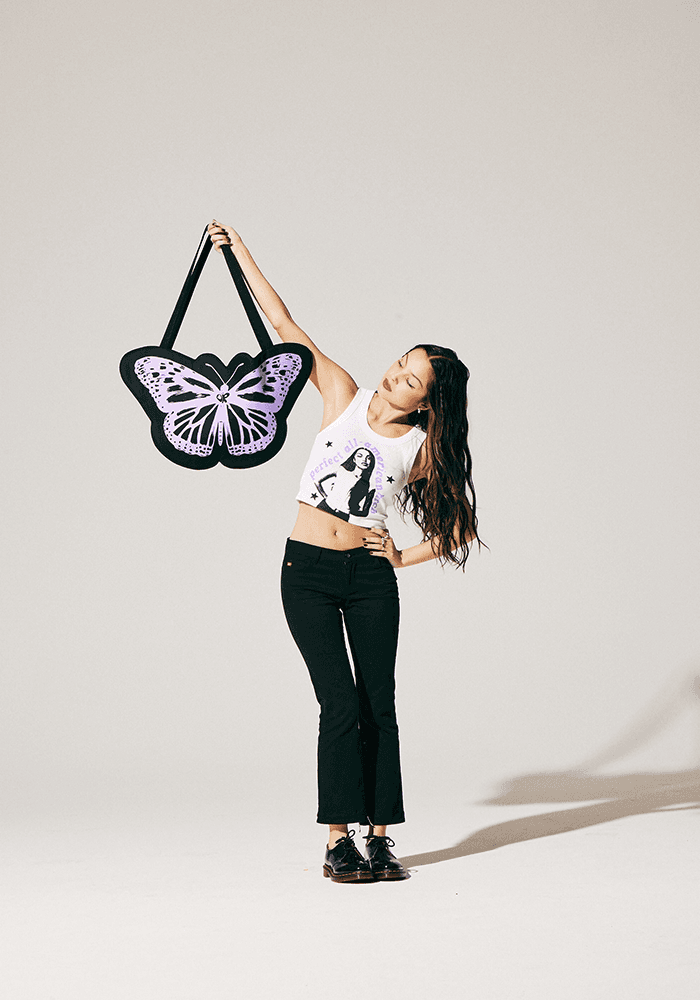 butterfly tote in black - Olivia Rodrigo | Official Store