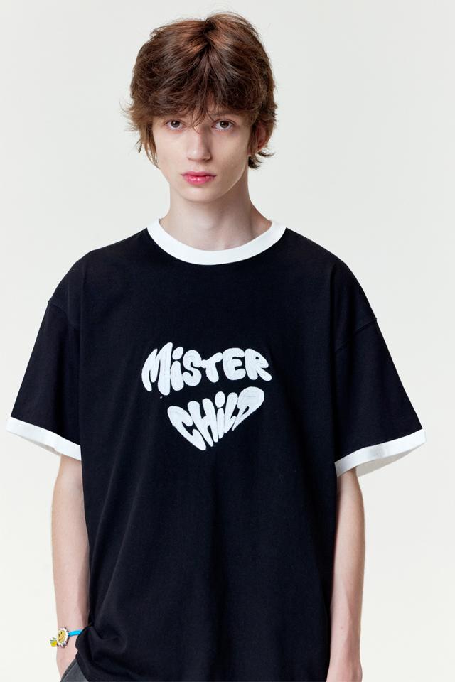 HEART BEAT T-SHIRTS BLACK COMBI