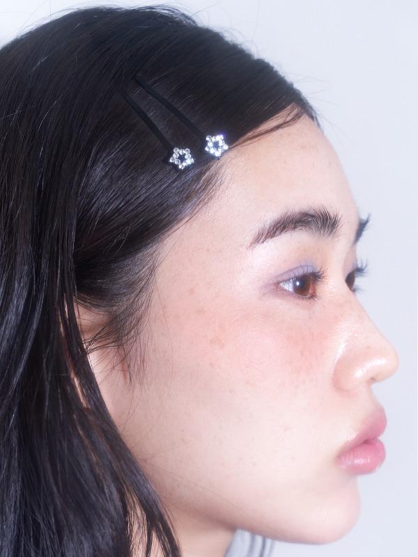 [2SET] star cubic hair pin