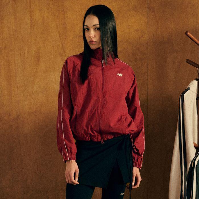 NBNAF2W122 / WOMEN 트랙 우븐자켓 (BURGUNDY)