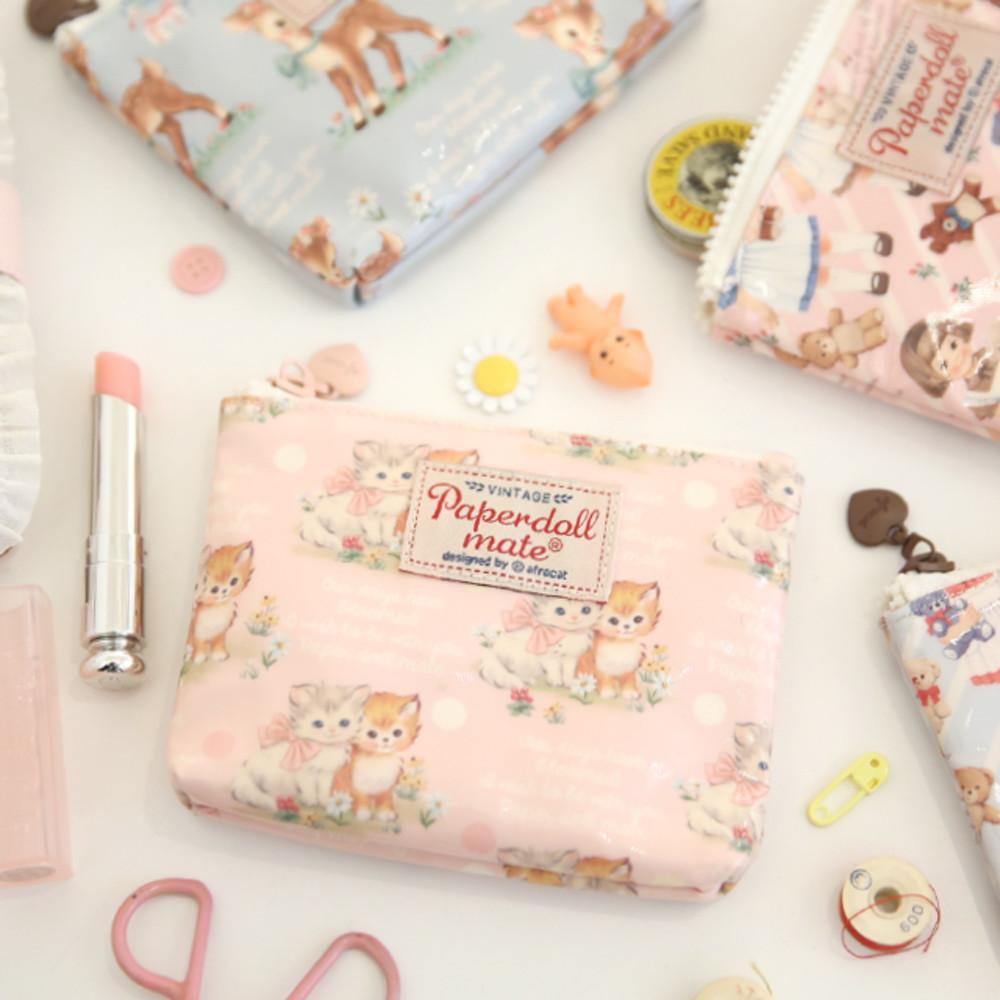 [아프로캣] 오일 클로스 파우치 S (Oilcloth pouch S)