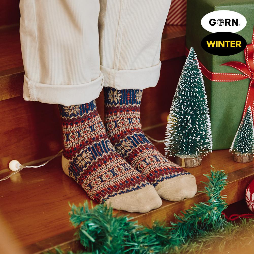 GGRN 크리스마스 양말 산타 수면 니트 윈터삭스 겨울 선물세트 기획전