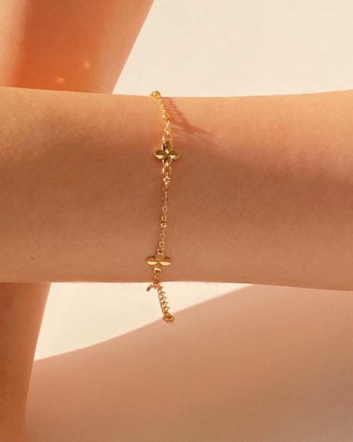 14k18k four leaf bracelet