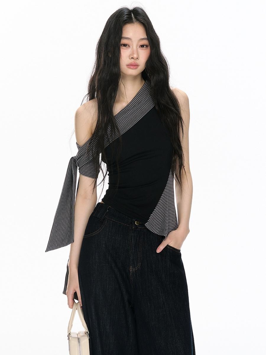 REDBLING Stripe Mix Knot Sleeveless