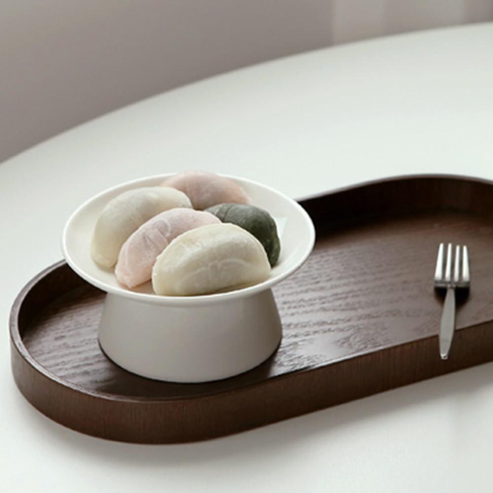 도자기 소반 굽접시 백일상 돌상 디저트 떡 케이크 트레이 스탠드 접시 그릇 5인치