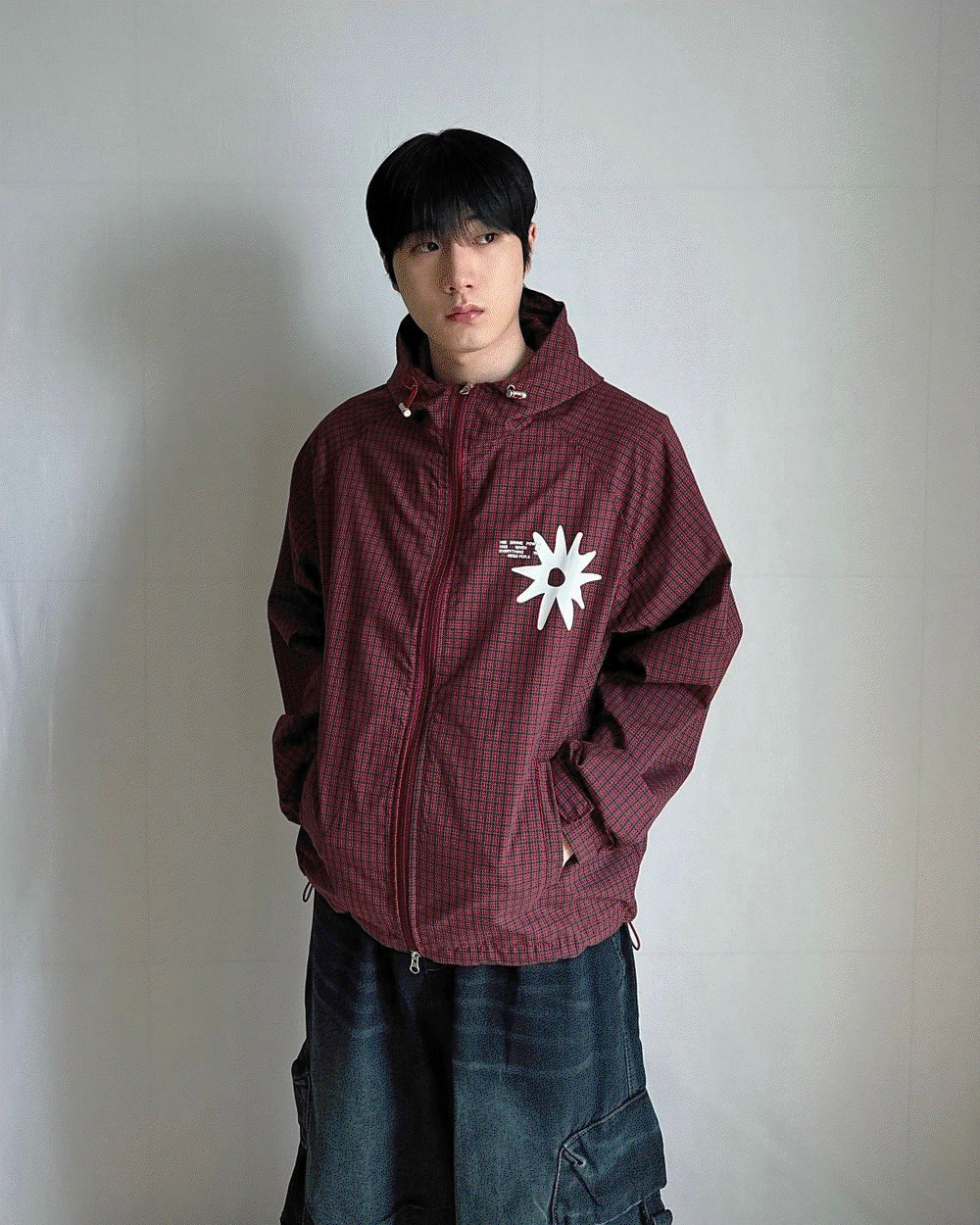 SLG 블리치 체크 윈드브레이커