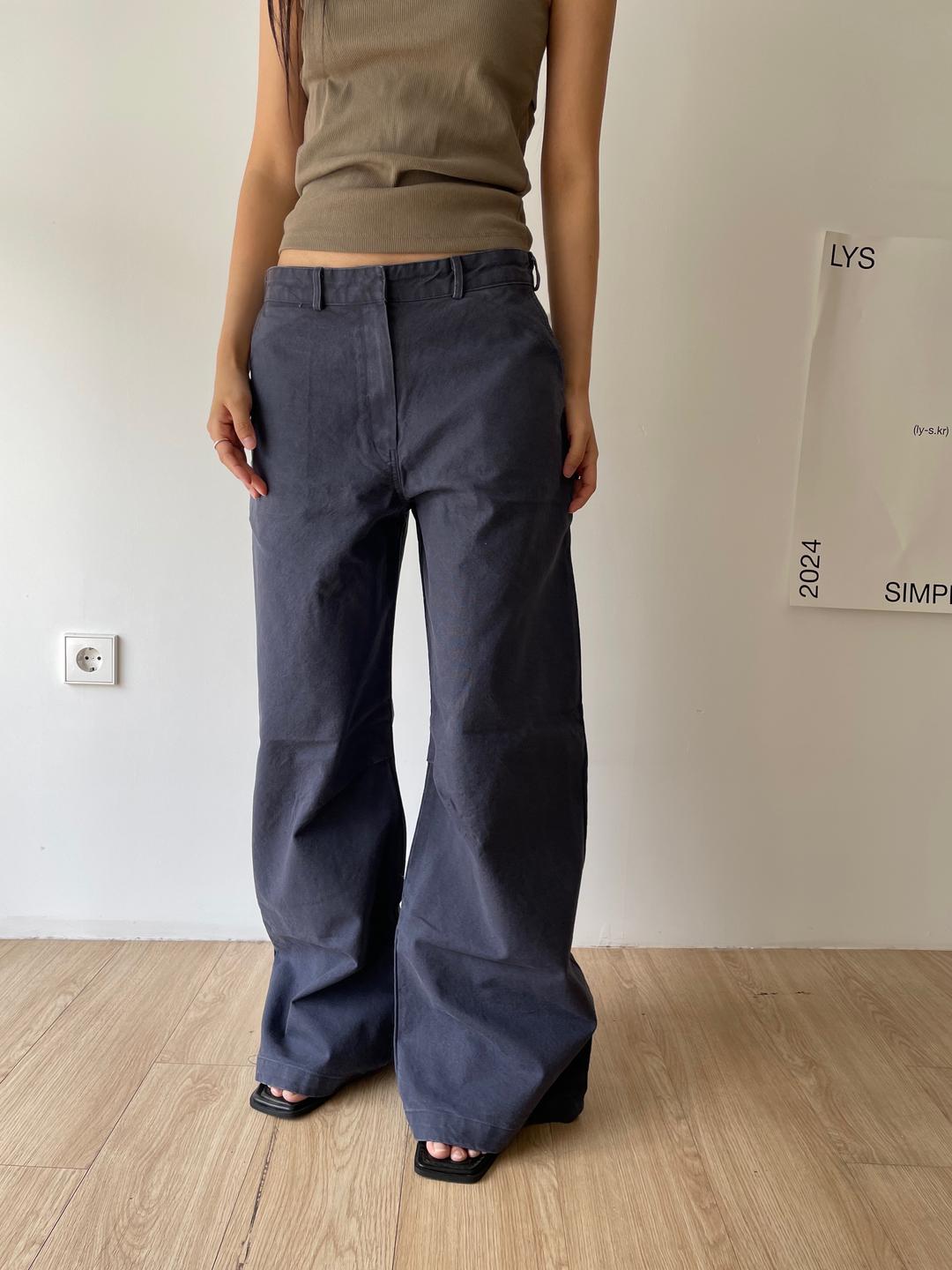 dyeing long cotton pants (3color)