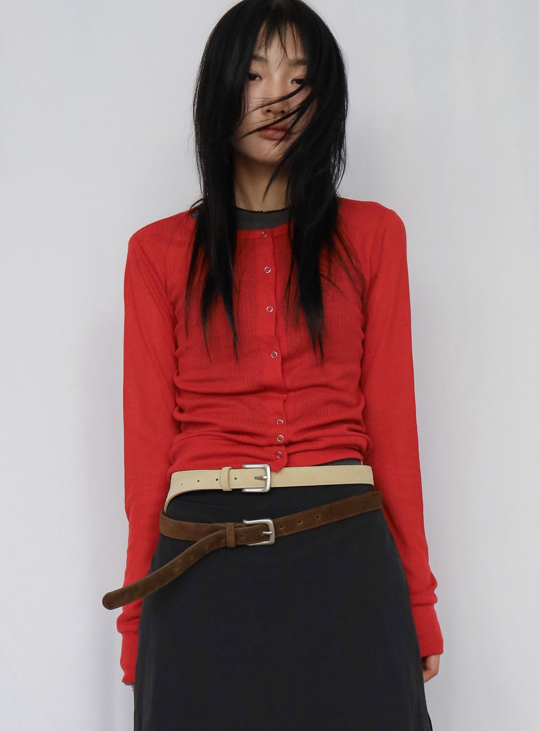 eden daily cardigan (red)