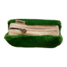 Clam round pencilcase _ Fur Green frog