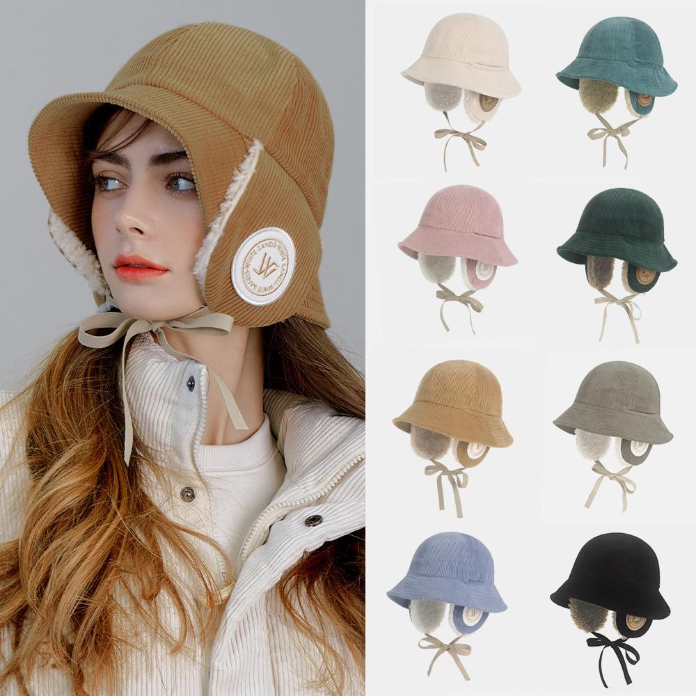 공용 코듀로이 이어머프 버킷햇 써니 (8 colors)