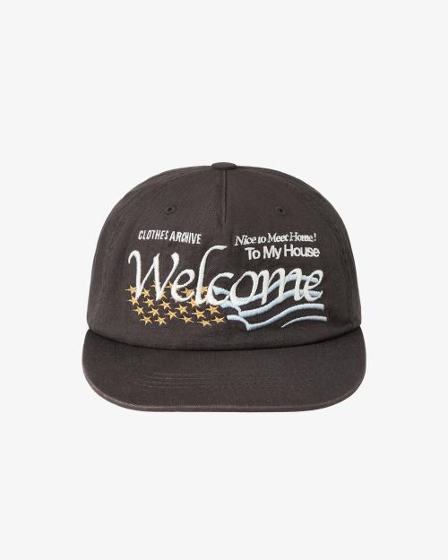 WELCOME WASHED CAP [CHARCOAL]
