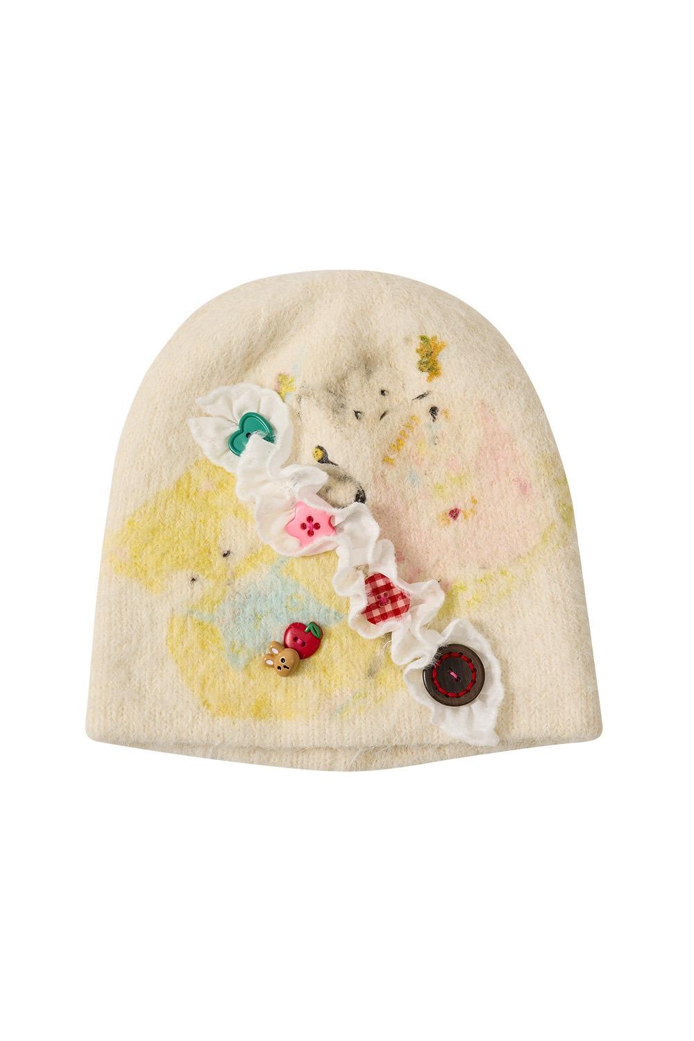 Button Lace Beanie  [예약 배송 12월04일 순차 발송]