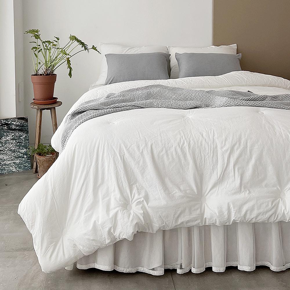 빵빵 워싱광목 차렵이불 피그먼트 화이트(SS/Q)