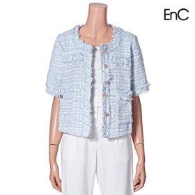 [ENC]트위드 반팔 여성 자켓 (ENJK32403Z)