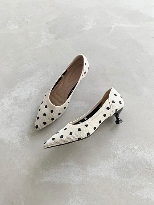 dot knit heel, 2color