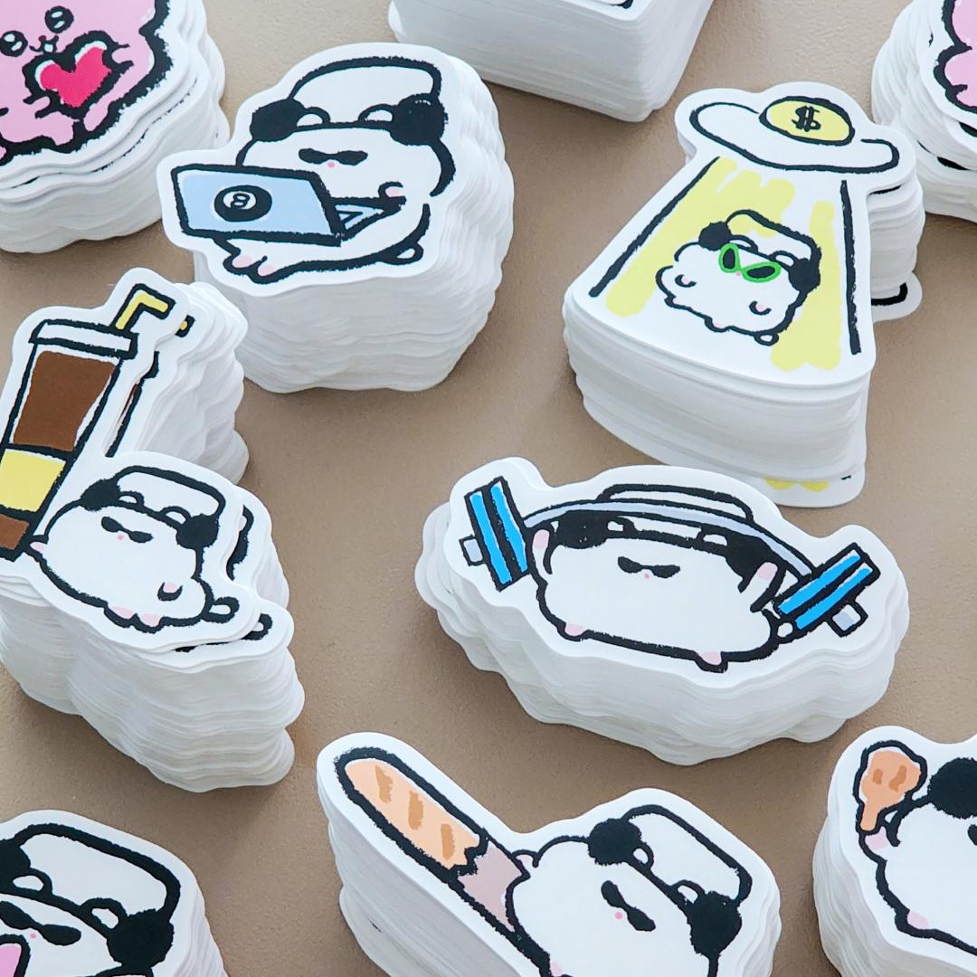 [힙찌] 힙찌 리무버블 조각스티커 ver.3 7종