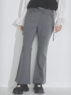 ローウエストribbonベルトパンツ