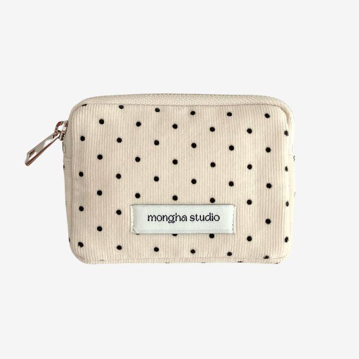 Dot card wallet - beige