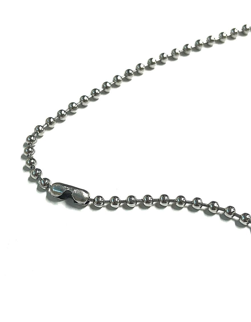 silver ball necklace (써지컬 볼3mm)